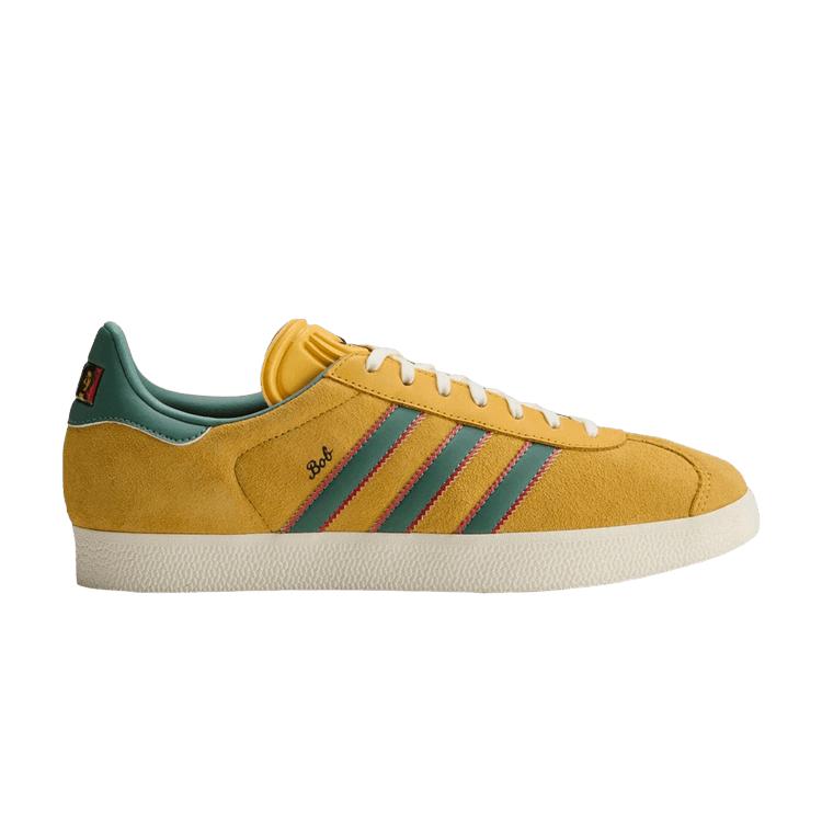 Bob Marley x adidas Gazelle Indoor 'Gold' — Gold/Green/Red