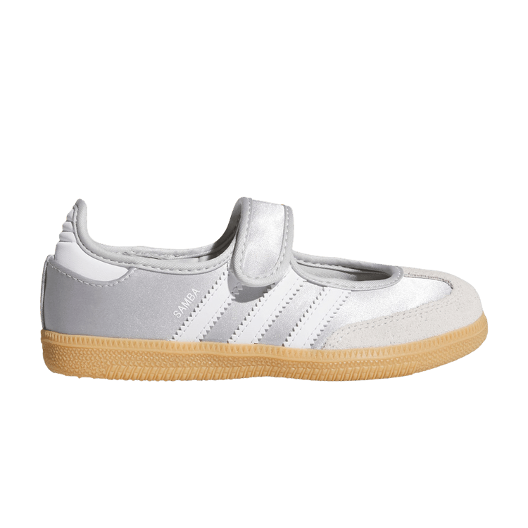 adidas Samba Jane K 'Silver Metallic Cloud White Gum' — Silver Metallic/Cloud White/Gum