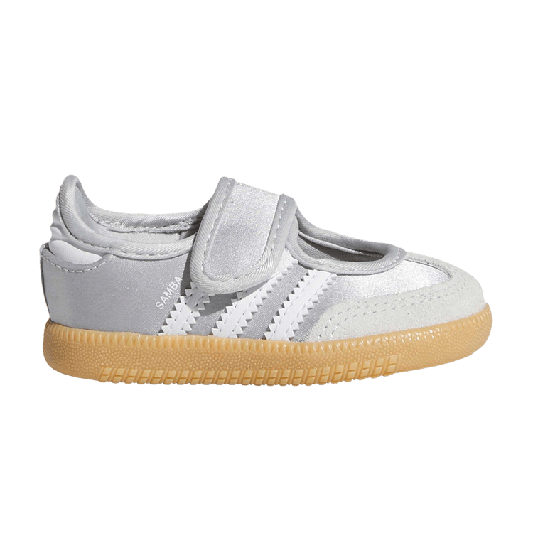 adidas Samba Jane J 'Silver Metallic Cloud White Gum' — Silver Metallic / Cloud White / Gum