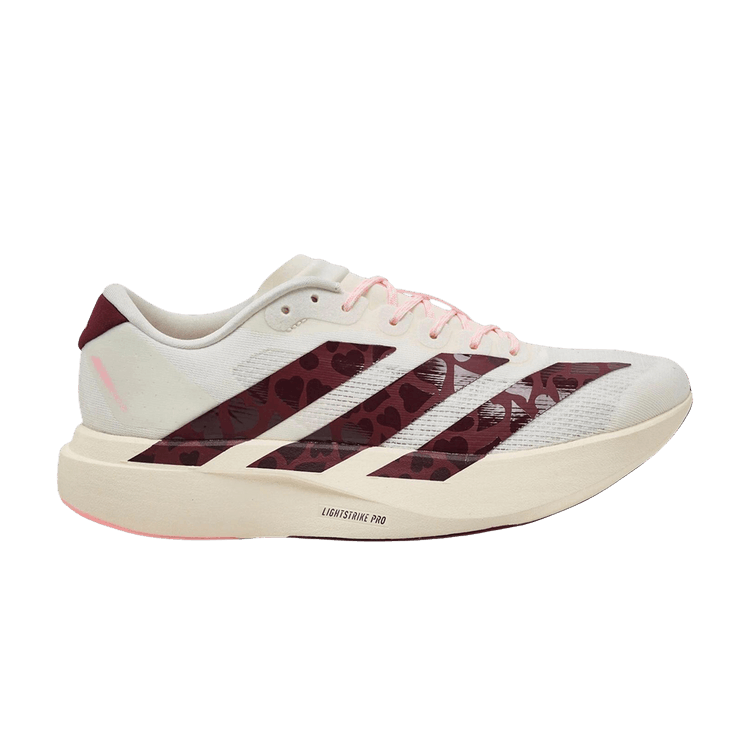 adidas Wmns Adizero Evo SL 'Valentine's Day' 2026 — Off White/Shadow Red/Pink Spark
