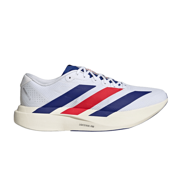 adidas Adizero Evo SL Woven 'Cloud White Mystery Ink' — Cloud White / Mystery Ink / Pure Ruby