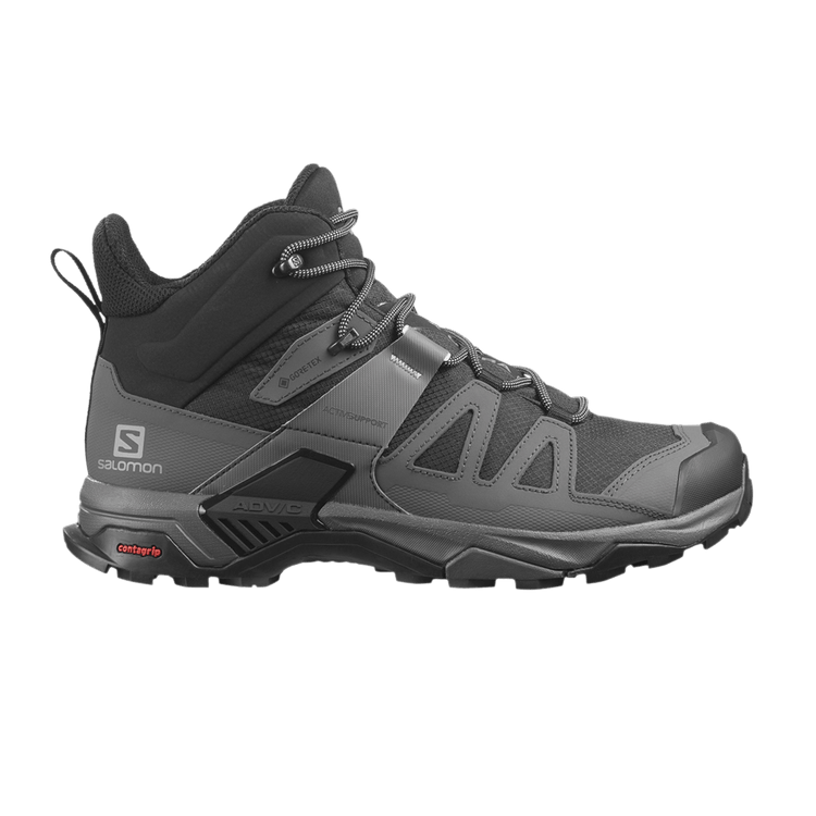 Salomon X Ultra 4 Mid Wide GORE-TEX 'Black Magnet' — Black/Magnet/Pearl Blue
