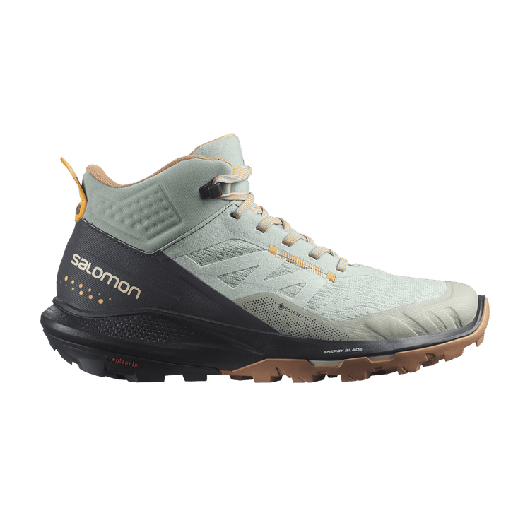 Salomon Wmns Outpulse Mid GORE-TEX 'Wrought Iron Ebony' — Wrought Iron/Ebony/Blazing Orange
