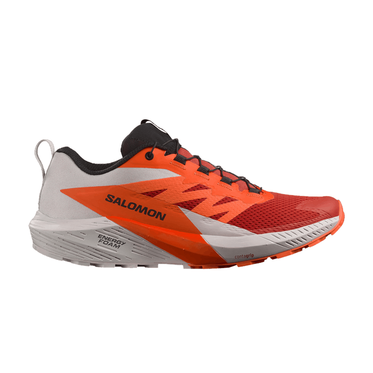 Salomon Sense Ride 5 'Lunar Rock Fiery Red' — Lunar Rock/Shocking Orange/Fiery Red