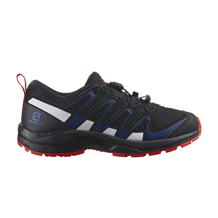 Salomon XA Pro V8 Junior 'Black Lapis Blue' — Black/Lapis Blue/Fiery Red
