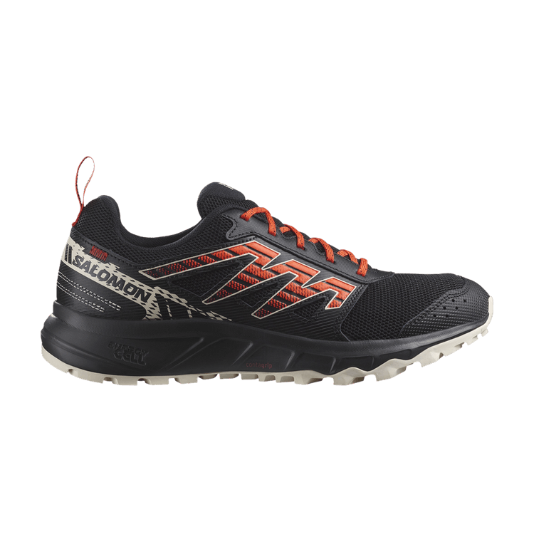 Salomon Wander GORE-TEX 'Black Scarlet' — Black/Rainy Day/Scarlet Ibis