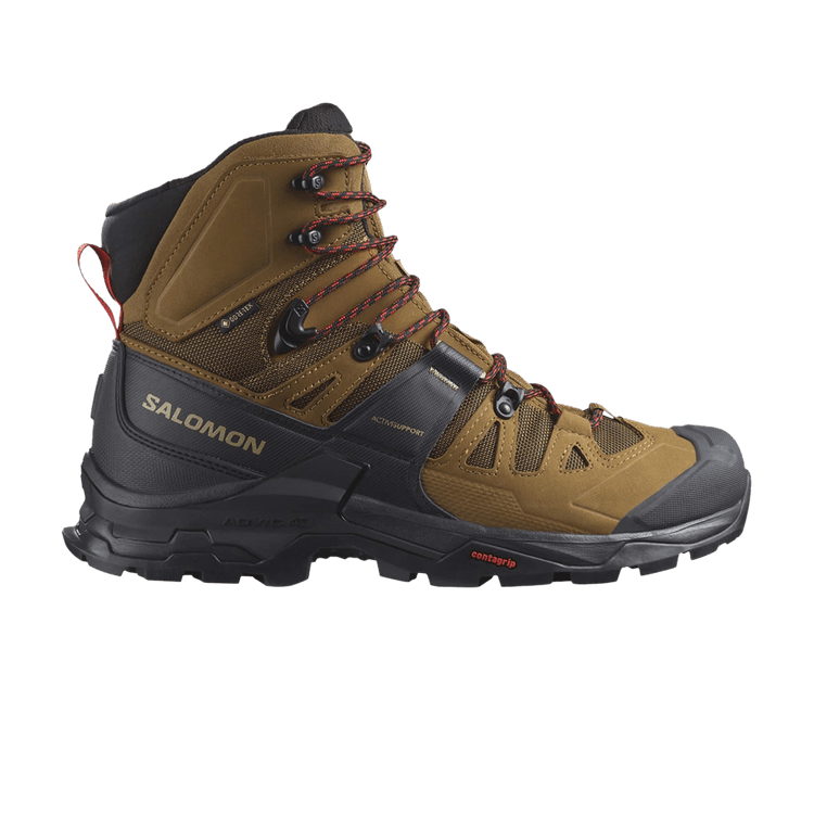 Salomon Quest 4 GORE-TEX 'Rubber Black' — Rubber/Black/Fiery Red