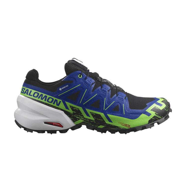 Salomon Spikecross 6 GORE-TEX 'Black Surf The Web' — Black/Surf The Web/Green Gecko