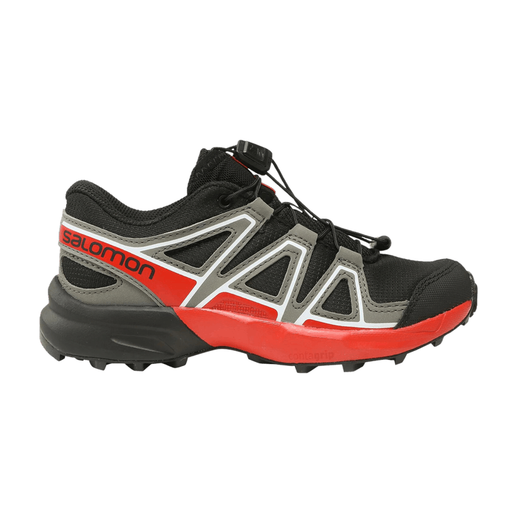 Salomon Speedcross Junior 'Nautical Blue Acid Lime' — Black/Quiet Shade/High Risk Red