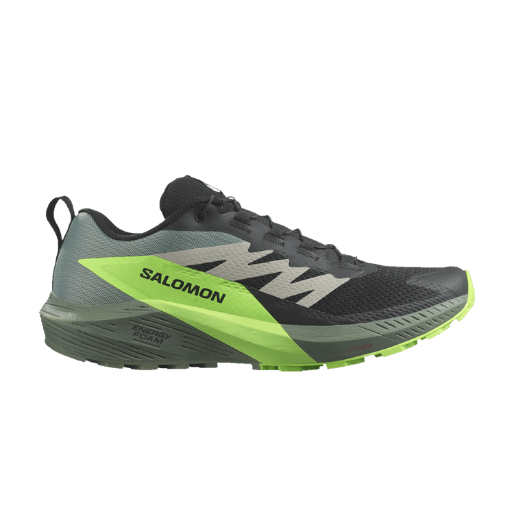 Salomon Sense Ride 5 'Black Green Gecko' — Black/Laurel Wreath/Green Gecko