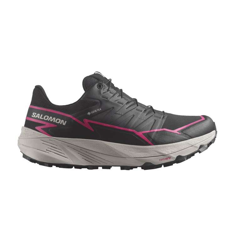 Salomon Wmns Thundercross GORE-TEX 'Black Pink Glow' — Black/Black/Pink Glow