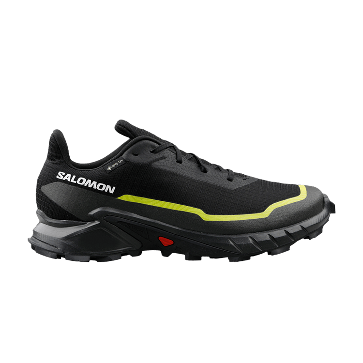 Salomon Alphacross 5 GORE-TEX 'Black Peat Sulphur' — Black/Peat/Sulphur Spring