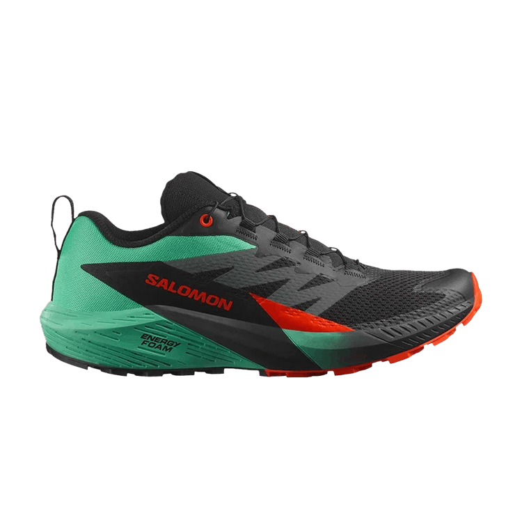 Salomon Sense Ride 5 'Black Bay Cherry Tomato' — Black/Bay/Cherry Tomato