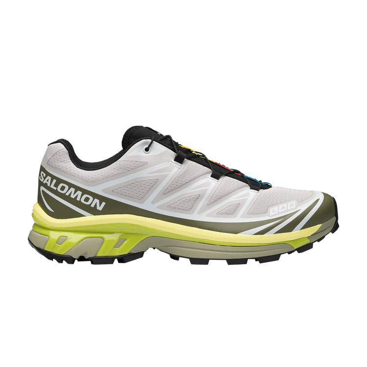 Salomon XT-6 'Lunar Rock Deep Lichen Green' — Lunar Rock/Deep Lichen Green/Bright Chartreuse