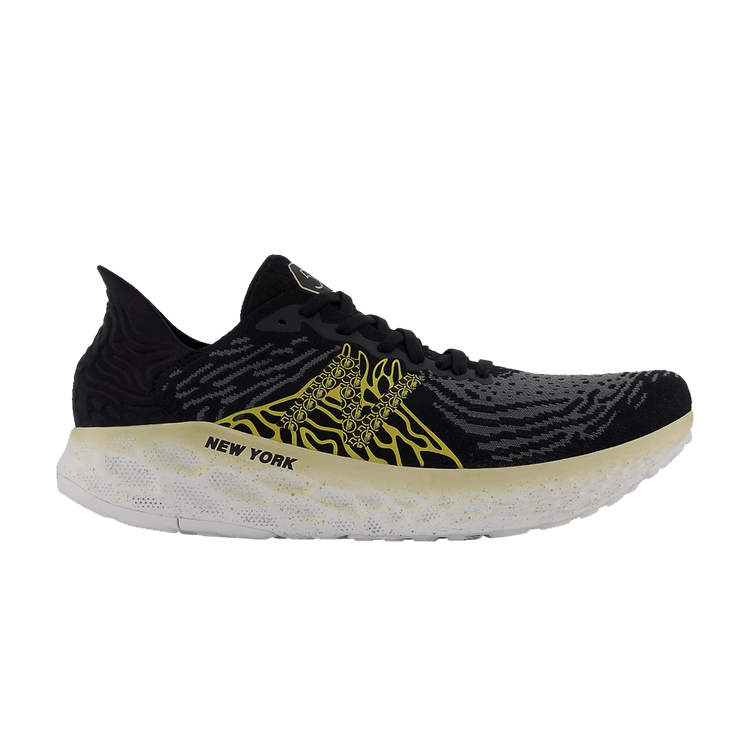 New Balance Fresh Foam 1080v10 2E Wide 'NYC Marathon' — Black/Gold Metallic