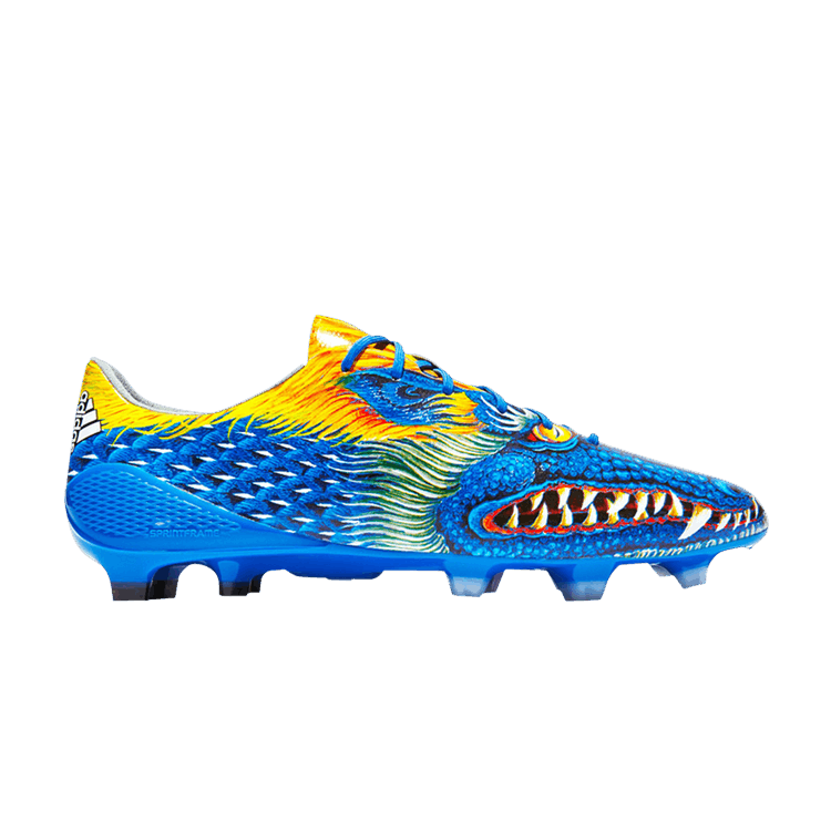 Yohji Yamamoto x adidas Adizero F50 FG 'Mismatched Dragons' — Footwear White/Core Black/Footwear White