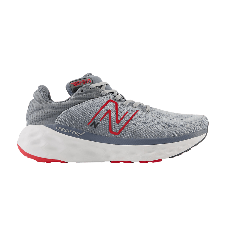 New Balance Fresh Foam X 840v1 2E Wide 'Aluminum Grey Red' — Aluminum Grey/True Red