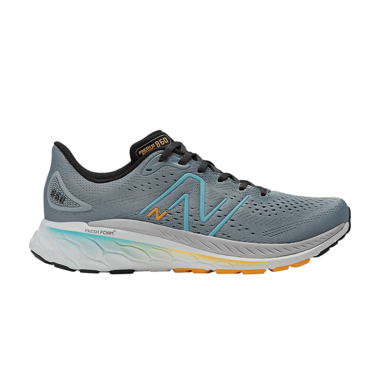 New Balance Fresh Foam X 860v13 'Steel Summer Aqua' — Steel/Summer Aqua/Hot Marigold