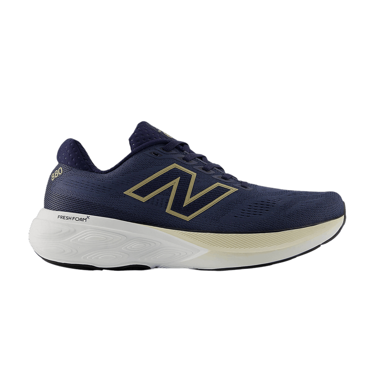New Balance Fresh Foam X 880 V15 2E Wide 'Navy Yellow' — Navy/Yellow