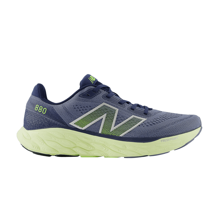 New Balance Fresh Foam X 880v14 2E Wide 'Arctic Grey Navy' — Arctic Grey/Limelight/Navy