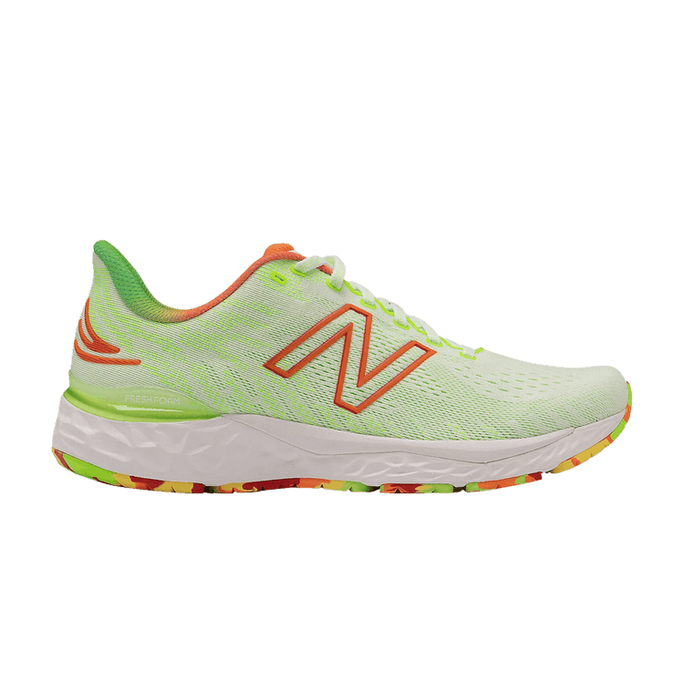 New Balance Fresh Foam 880v11 4E Wide 'White Energy Lime' — White/Energy Lime
