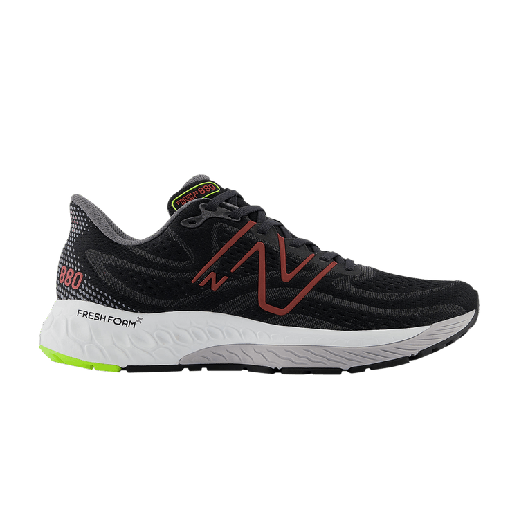 New Balance Fresh Foam X 880v13 2E Wide 'Black Brick Red' — Black/Brick Red