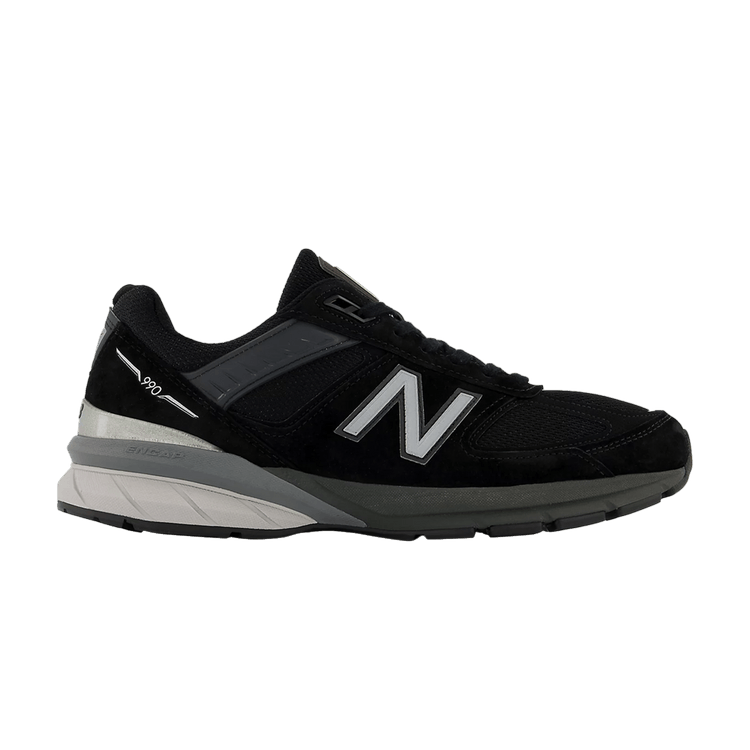 New Balance 990v5 Made In USA 6E Wide 'Black' — Black/Silver