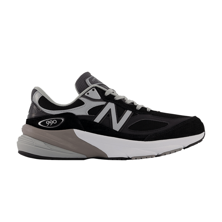 New Balance 990v6 Made in USA 6E Wide 'Black Silver' — Black/Silver