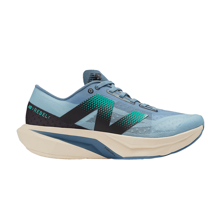 New Balance FuelCell Rebel v4 2E Wide 'Heron Blue Chrome Blue' — Heron Blue/Chrome Blue/Black