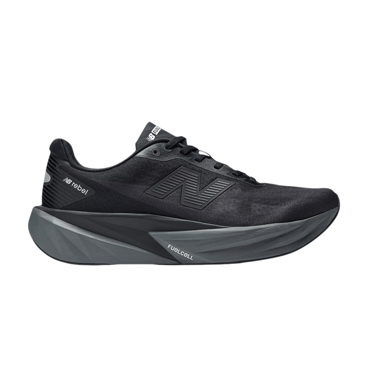 New Balance Fuelcell Rebel V5 2E Wide 'Black Castlerock Silver Metallic' — Black/Castlerock/Silver Metallic