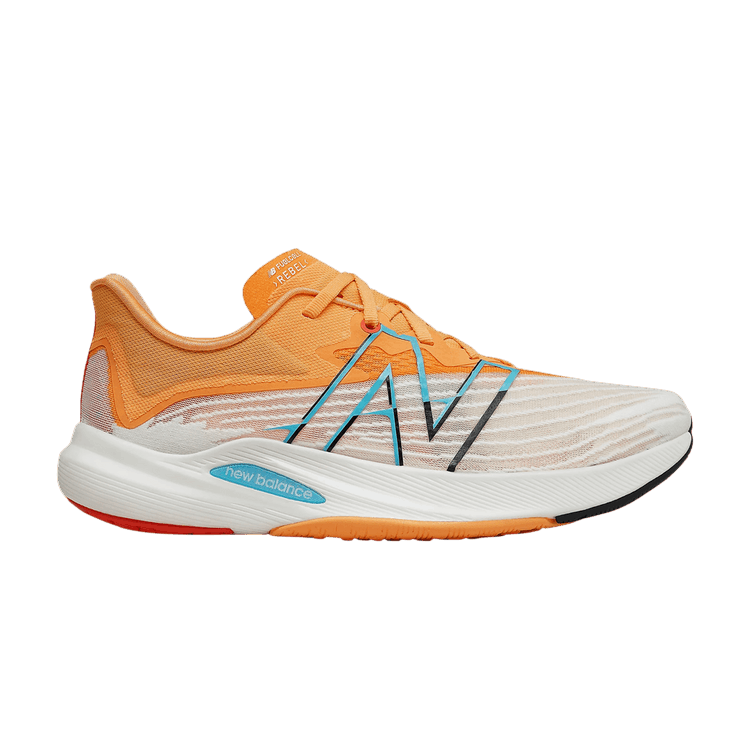 New Balance FuelCell Rebel v2 'White Habanero' — White/Habanero