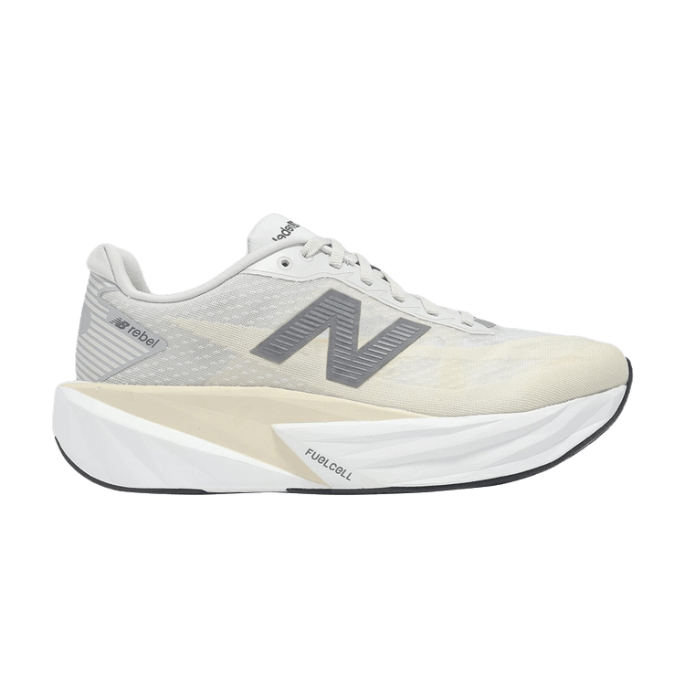 New Balance Fuelcell Rebel V5 2E Wide 'Grey Matter Linen White' — Grey Matter/Linen/White