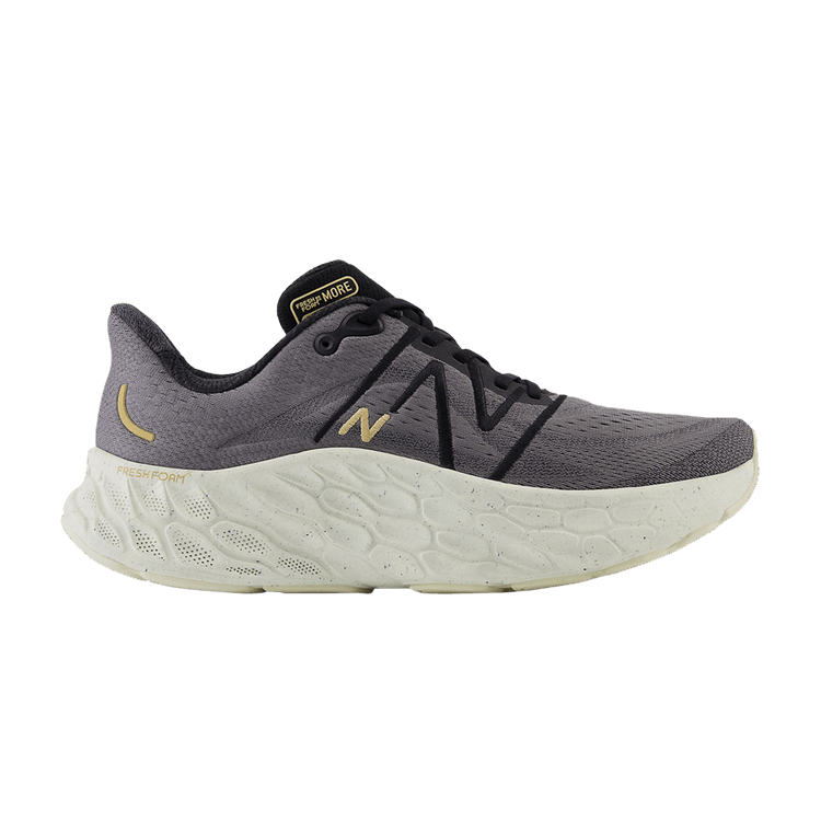 New Balance Fresh Foam X More v4 2E Wide 'Castlerock Turtledove' — Black/Castlerock/Turtledove