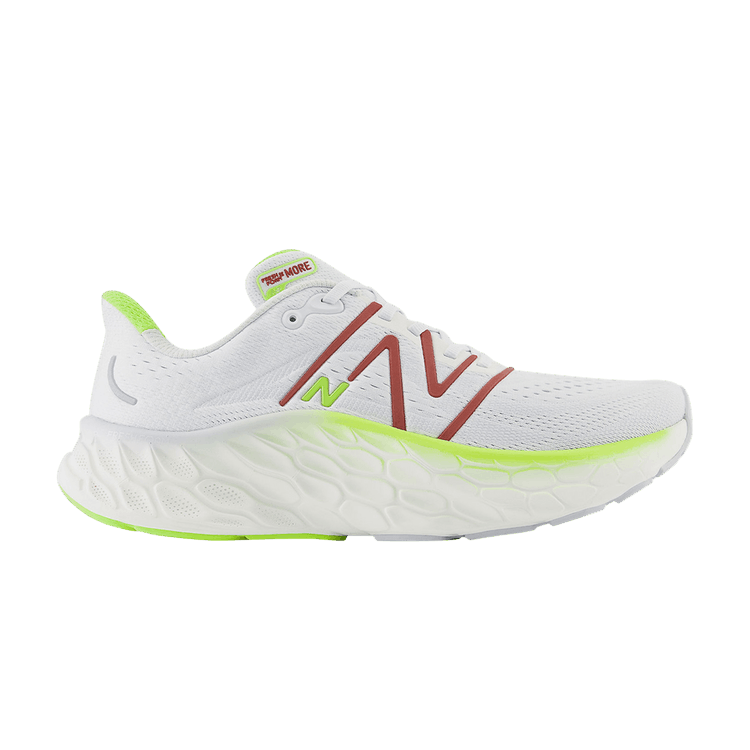New Balance Fresh Foam X More v4 4E Wide 'Quartz Grey Brick Red' — Quartz Grey/Thirty Watt/Brick Red
