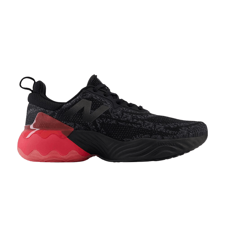 New Balance FuelCell Rebel TR v2 2E Wide 'Black Metallic True Red' — Black/Black Metallic/True Red