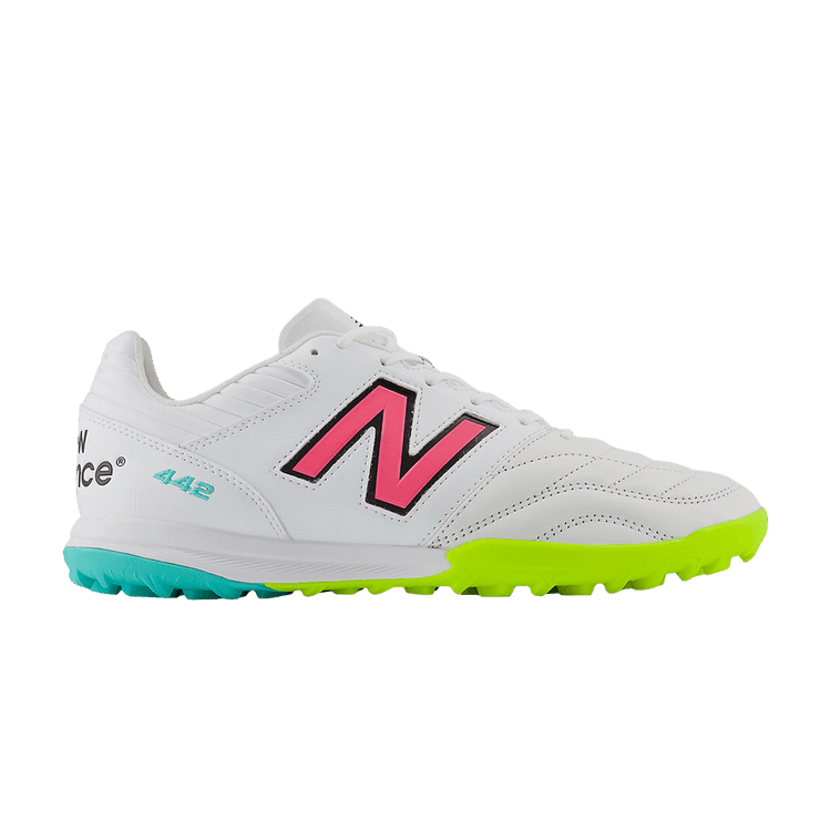 New Balance 442v2 Pro TF 2E Wide 'United In FuelCell Pack' — White/Hi-Lite/Neon Pink