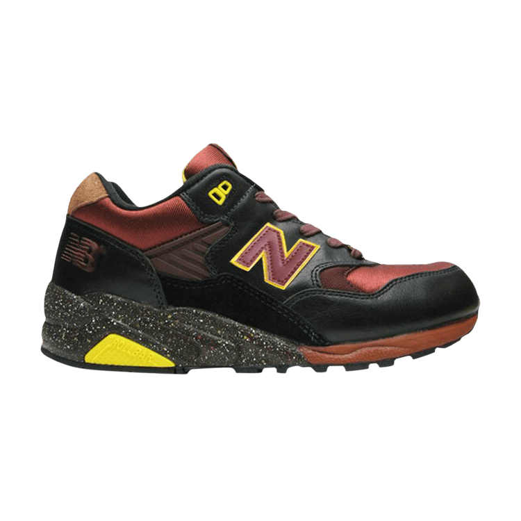 Hectic x Stussy x Undefeated x New Balance 580 'Black Deep Coffee' — Black/Deep Coffee/Yellow