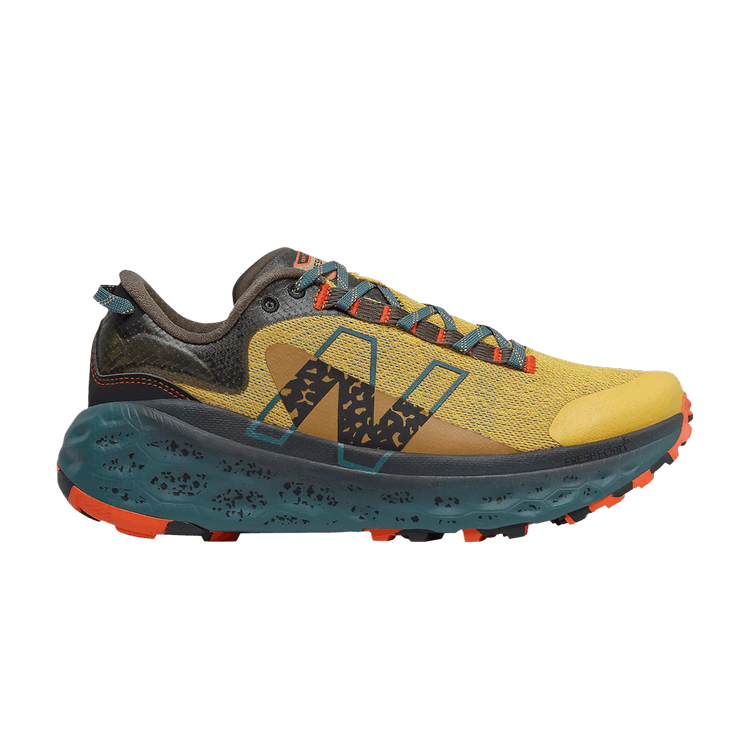 New Balance Fresh Foam X More Trail v2 2E Wide 'Harvest Gold Mountain Teal' — Harvest Gold/Mountain Teal