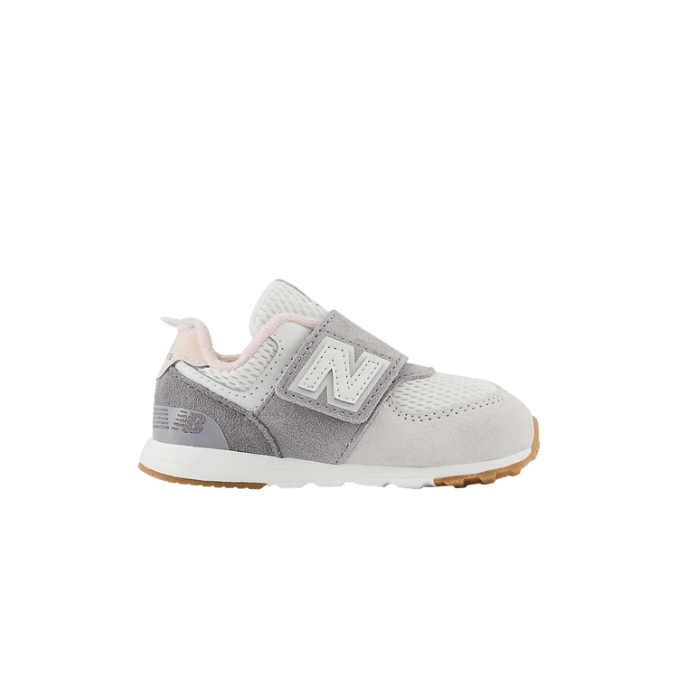 New Balance 574 New-B Hook & Loop Toddler X-Wide 'Grey Matter Rose Sand' — Grey Matter/Rose Sand