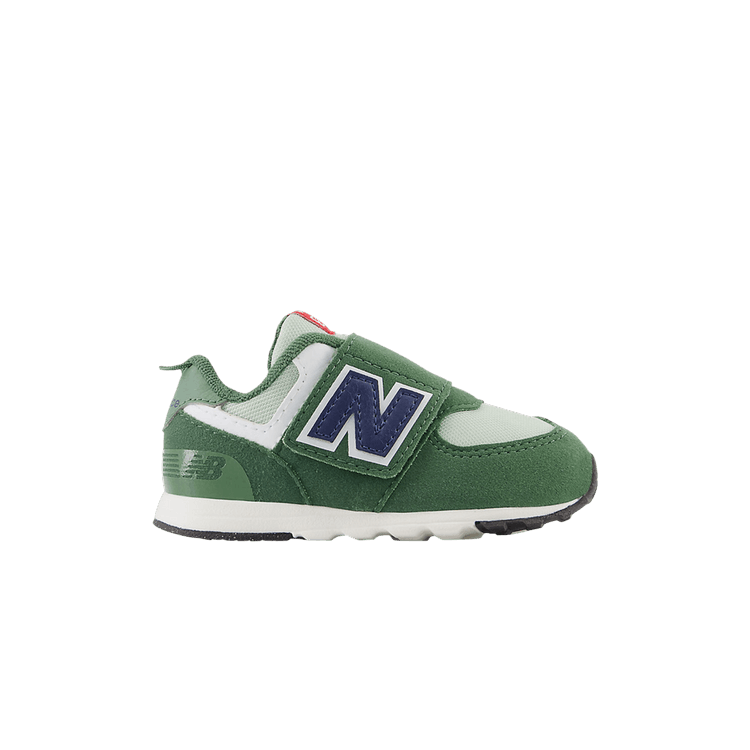 New Balance 574 New-B Hook & Loop Toddler X-Wide 'Nori' — Nori/Navy