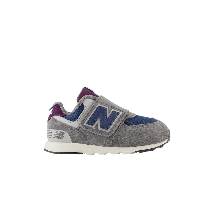 New Balance 574 New-B Hook &amp; Loop Toddler Wide 'Castlerock Navy' — Castlerock/Navy