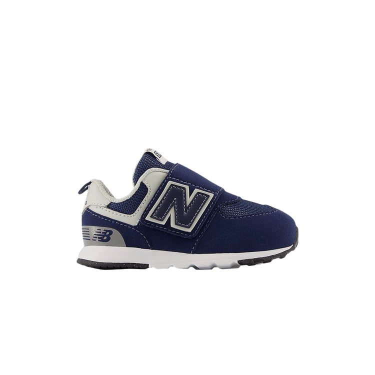 New Balance 574 New-B Hook &amp; Loop Toddler Wide 'Navy White' — Navy/White