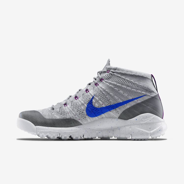 Nike Flyknit Trainer Chukka FSB 'Wolf Grey' — Wolf Grey/White/Fuchsia Flash/Lyon Blue