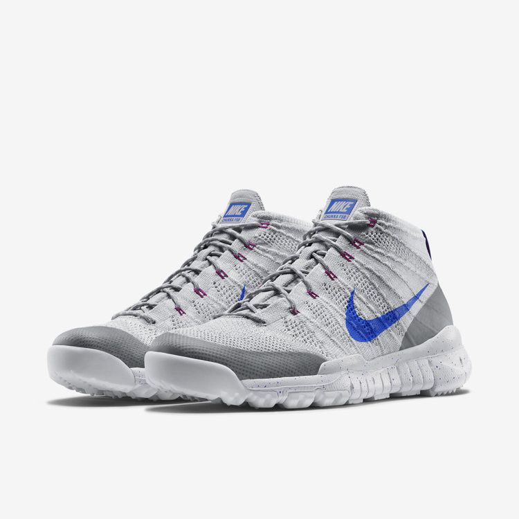 Nike Flyknit Trainer Chukka FSB 'Wolf Grey' — Wolf Grey/White/Fuchsia Flash/Lyon Blue