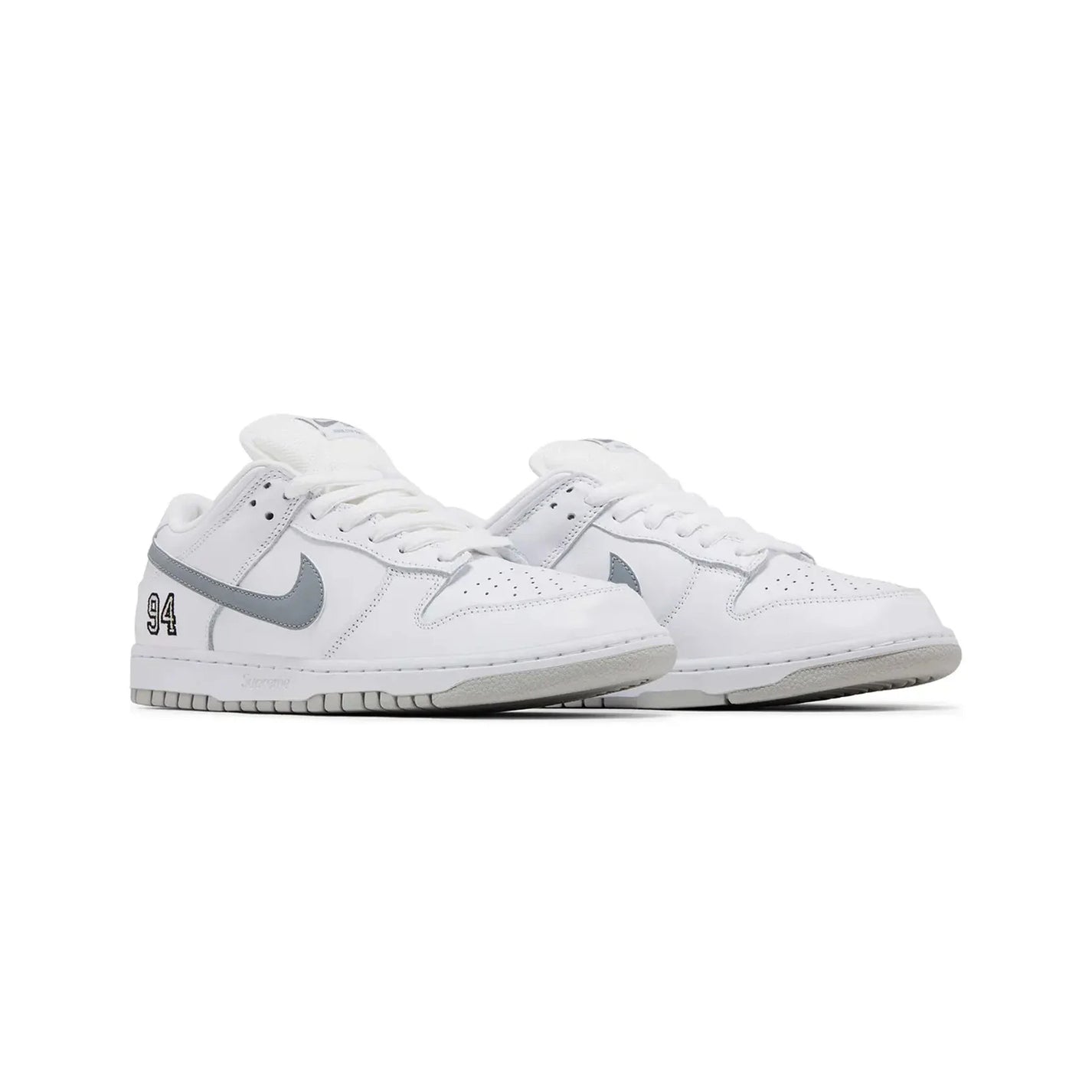 Nike SB Dunk Low Supreme 94 'White Metallic Silver' (2025)