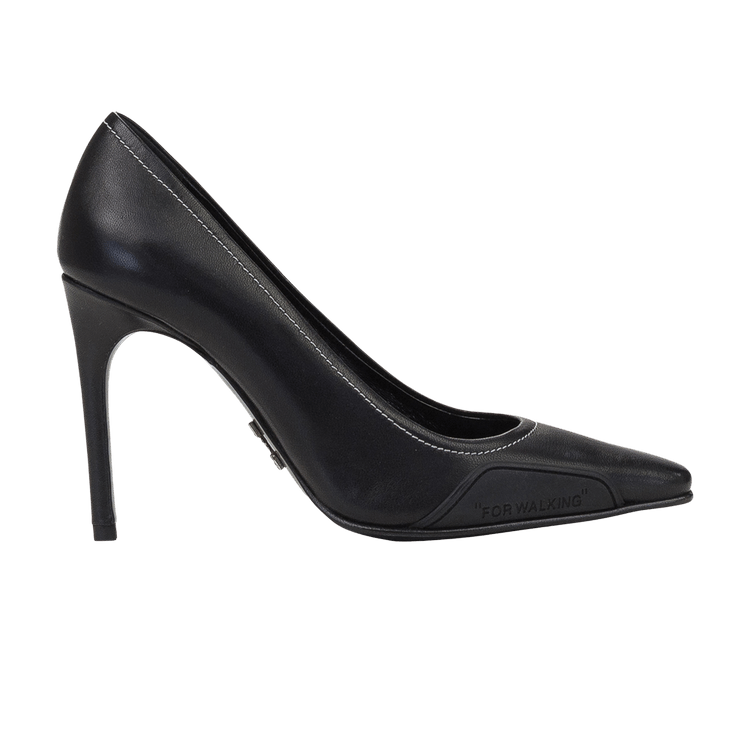 Off-White Wmns 'For Walking' Heel 'Black' — Black