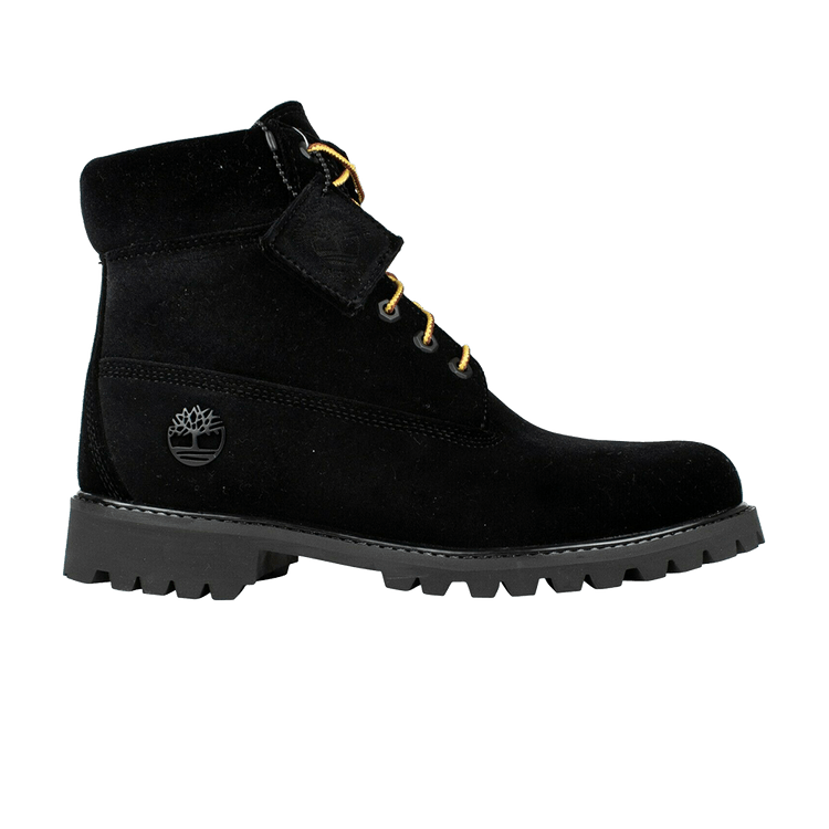 Off-White Timberland X OFF WHITE Velvet Boots 'Black' — Black