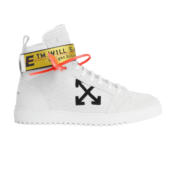Off-White Drilled Leather High 'Industrial Belt' — White/Black/Yellow