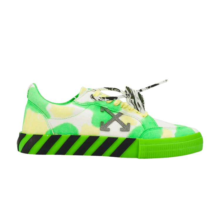 Off-White Vulc Low 'Tie-Dye - Green Yellow' — Green/Yellow/Green