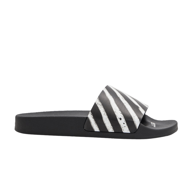 Off-White Sliders 'Graffiti - Black White' — Black/White